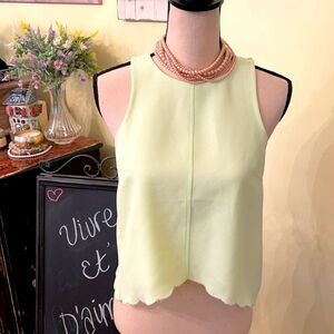Saylor Small Lined Back Zip Flyaway Top Lemon Lime Celadon